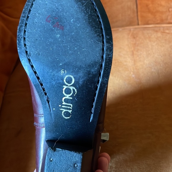 Vintage burgundy Dingo chunky ankle boots - Picture 3 of 8